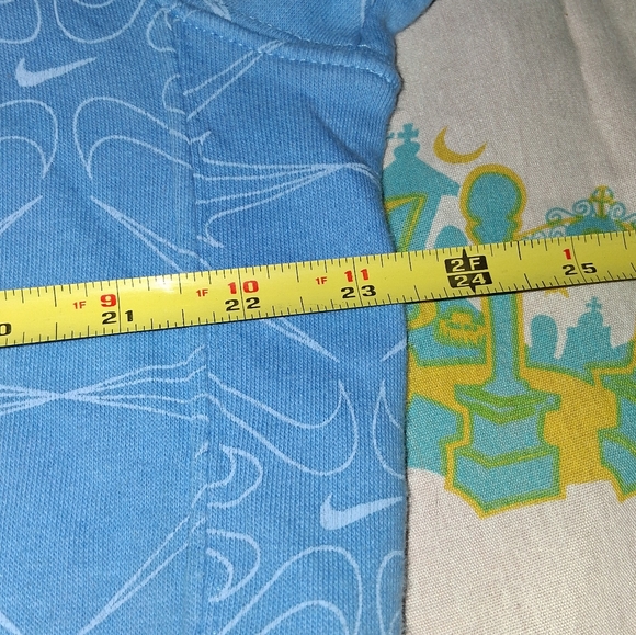 Nike All Over Print Baby Blue Outfit Hoodie Joggers Set Hooded Sweatshirt Pants - Picture 5 of 10